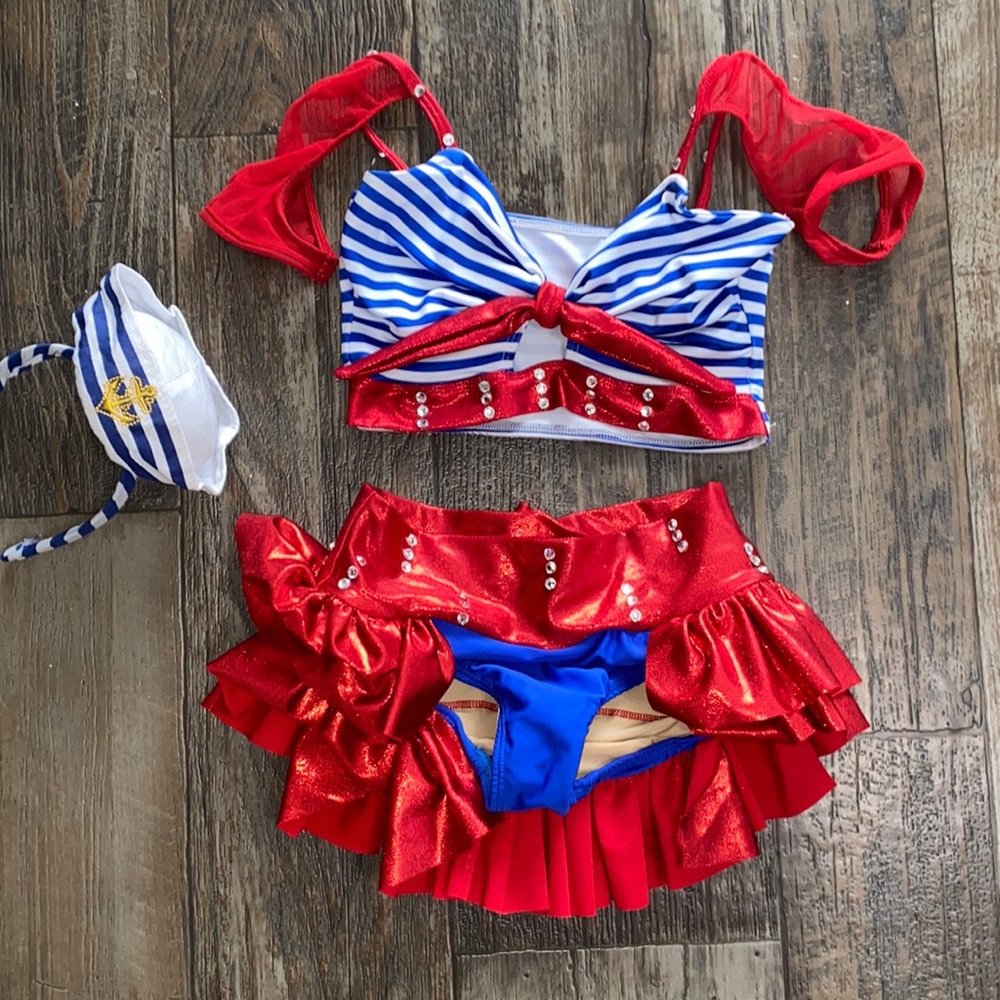 Dance Costume Dancewear Ballrooms Jazz Performance Leonard with Head Piece